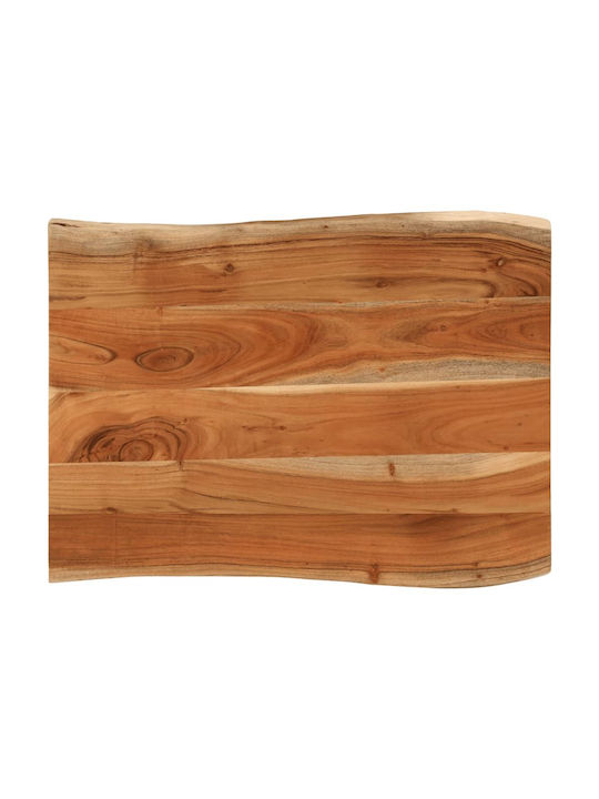 vidaXL Rectangular Table Surface made of Solid Wood Brown 70x60x3.8cm 370643 1pcs