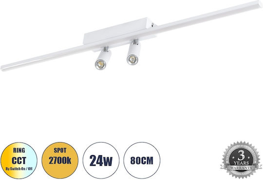 Inlight Einzel LED Warm zu kühlem Weiß Spot in Weiß Farbe