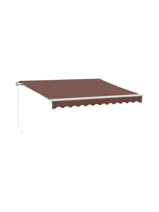 vidaXL Terrace Wall Tent with LED Light Brown 3...