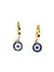 Loop Earrings Eye Allah Pendant Gold