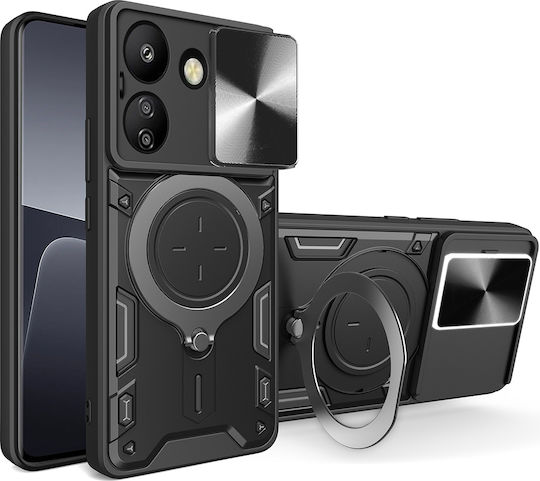 Techsuit Back Cover Σιλικόνης / Πλαστικό Μαύρο (Xiaomi Redmi 13C, Poco C65)