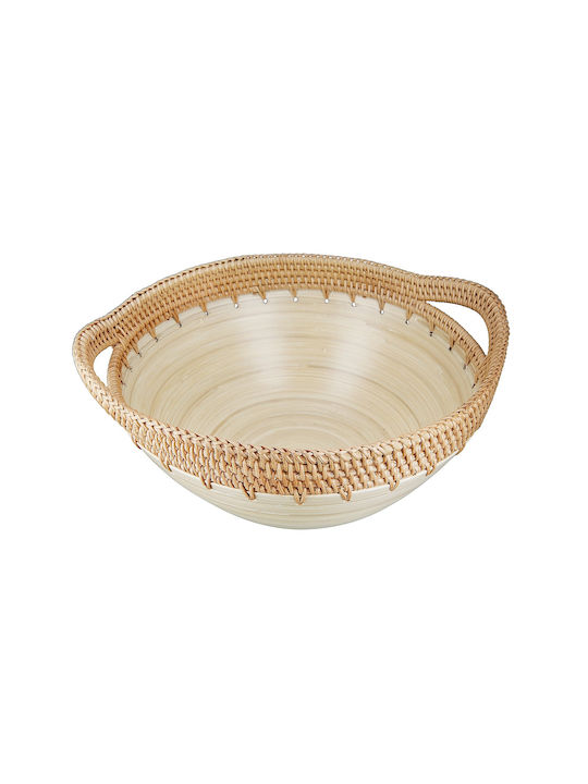 ArteLibre Декоративна купа Ратан Екрю 34.5x30x15см 1бр