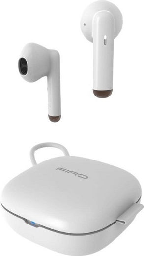 Firo A18 Earbud Bluetooth хендсфри Слушалки с Кутийка за Зареждане Бял