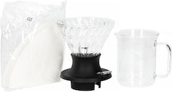 Hario V60-02 Immersion Switch Server Set & Filters Pour Over Set Γυάλινο Διάφανο