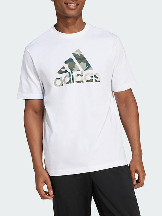 Adidas T-shirt Bărbătesc cu Mânecă Scurtă Alb