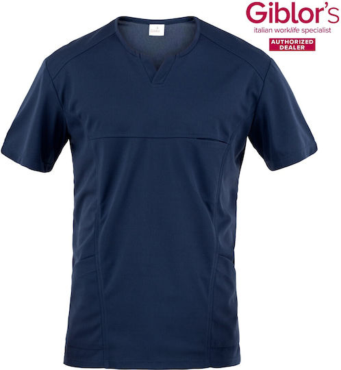 Giblor's Rashguard Bucătar Albastru cu Mâneci scurte