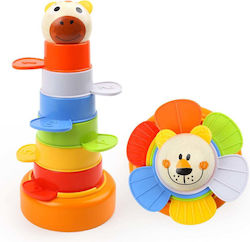 Top Bright Παιχνίδι Πυραμίδα Animal Stacking Tower από Ξύλο για 12+ Μηνών