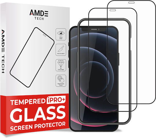 Amdetech 3D Tempered Glass 2buc (iPhone 12 Pro Max)