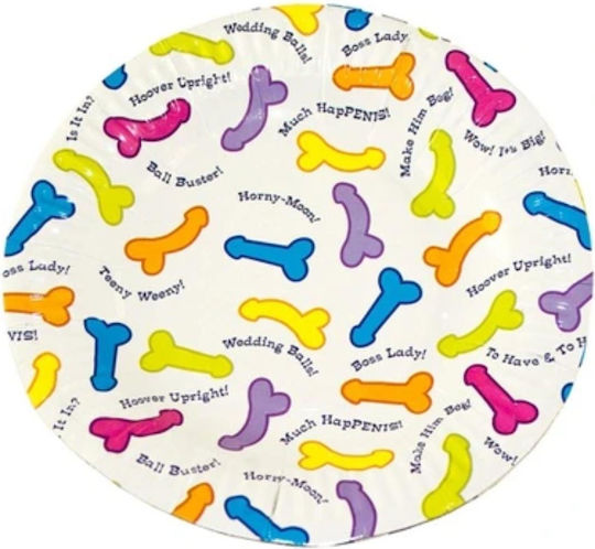 Funny Gift Funny Gift Paper Plates Penises 6 Pieces