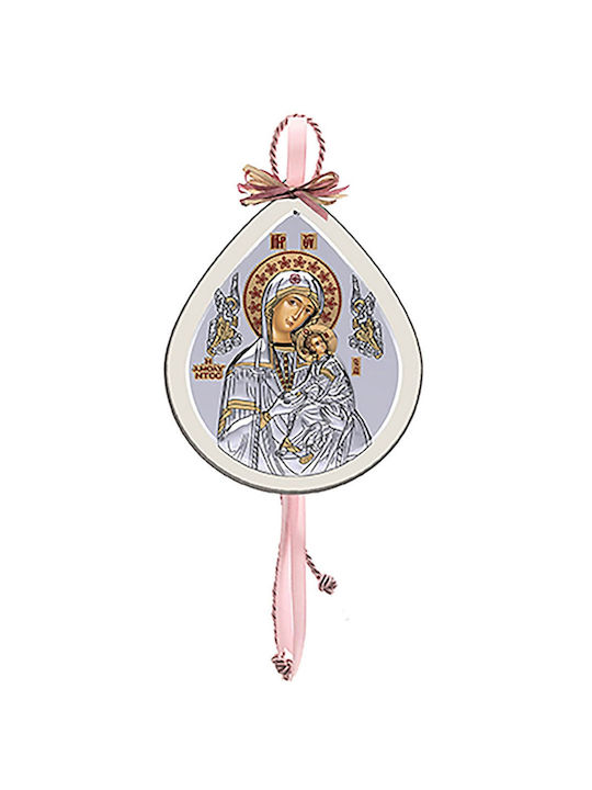 Slevori Αμόλυντος Heilige Ikone Kinder Amulett mit Jesus Christus aus Silber VP00102TW1HG-R-C