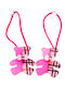 Kids Hair Tie Teddy Bear Fuchsia