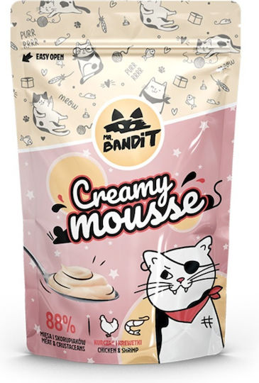 Mr. Bandit Wet Food for Cats in Pouches with Chicken and Shrimps 6x60gr