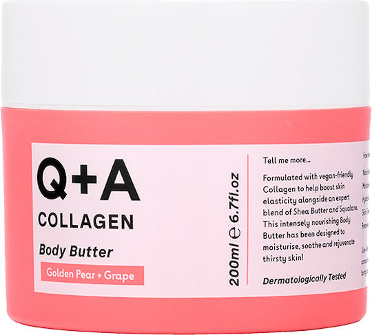 Q+A Natural Skincare Moisturizing Butter Body for Dry Skin 200ml