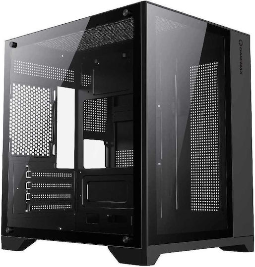 GameMax Infinity Gaming Mini Tower Κουτί Υπολογιστή με Πλαϊνό Παράθυρο Μαύρο