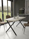 Houston Tisch Speisesaal Holz mit Metallgestell White 160x80x72cm