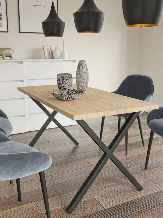 Houston Tisch Speisesaal Holz mit Metallgestell...