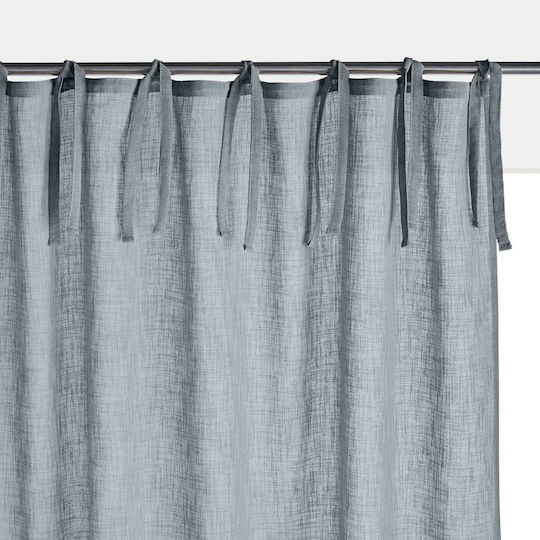 La Redoute Interieurs Κουρτίνα με Τιράντες Μπλε 140x350εκ.