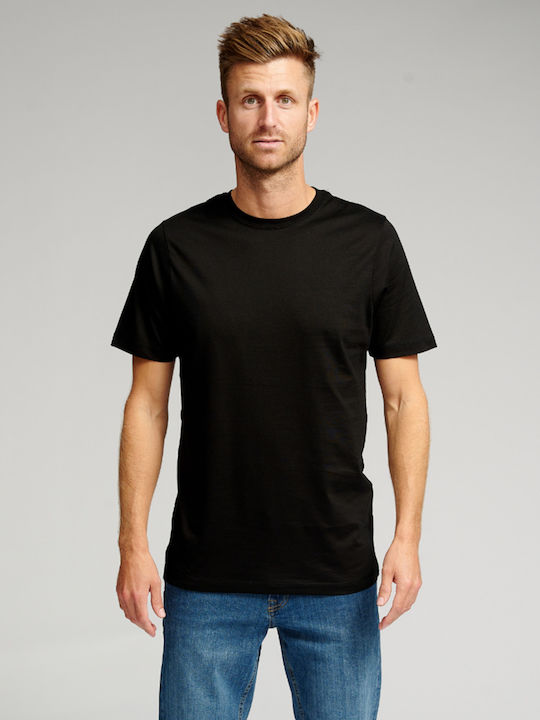 TeeShoppen T-shirt Bărbătesc cu Mânecă Scurtă Negru
