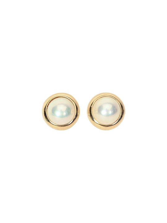 Ro Accessories Clip Earrings Pearl 22 Mm Cf016 Gold