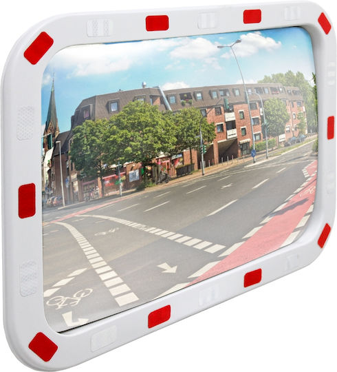 ECD Germany Traffic Mirror 40cm Plastic in White Colour
