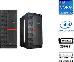 Desktop PC (Kern i3-12100/8GB DDR4/256GB SSD/Kein OS)