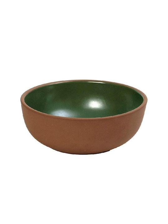 Espiel Servierschüssel Rund Keramik Grün mit Durchmesser 18cm