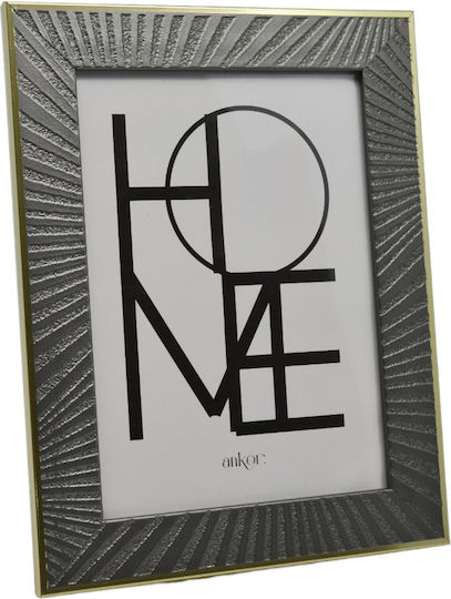 Ankor Plastic Photo Frame with Gray Frame