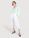Women's Fabric Trousers Regular Fit White
