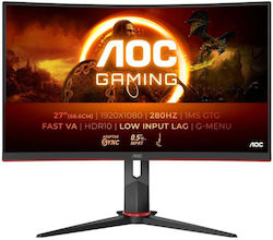 AOC C27G2Z3/BK VA Curved Monitor 27" FHD 1920x1080 280Hz with Response Time 1ms GTG