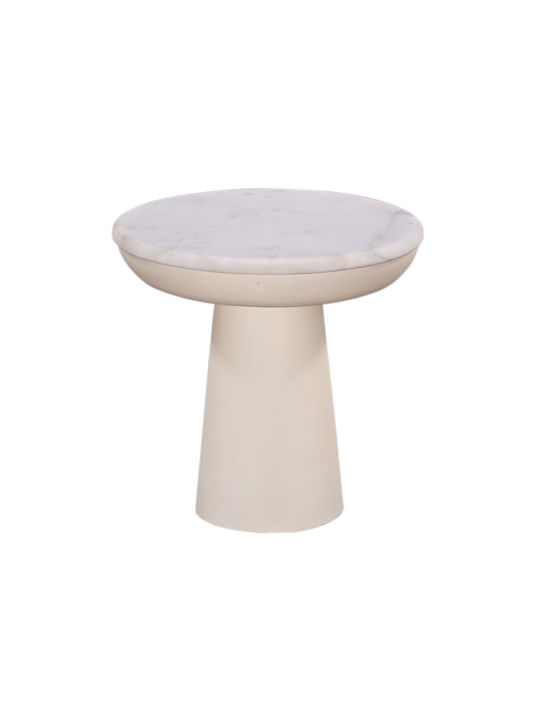 Round Side Table Savy made of Solid Wood Natural L40xW40xH40cm