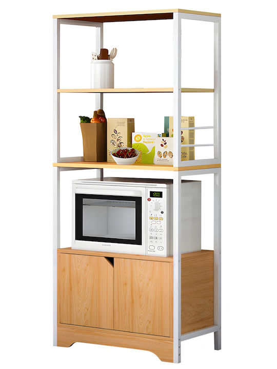 ArteLibre Kitchen Rack in White Color 60x30x120cm