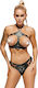 Leder-Harness-Set Strap-on-Tanga