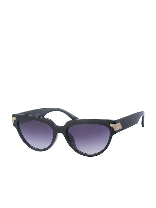 Euro Optics Women's Sunglasses with Black Plastic Frame and Purple Gradient Lens L6305