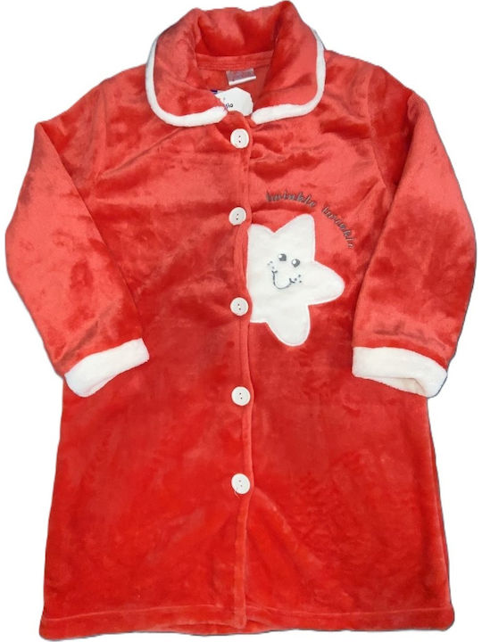 Lydia Creations Halat pentru copii De iarnă Fleece Coral