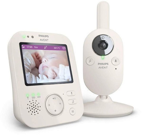 Philips Безжична бебешка монитор система с камера и екран 3.5" , двупосочна комуникация и мелодии