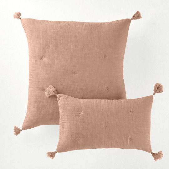 La Redoute Interieurs Kumla Decorative Pillow Case 100% Cotton Pink 30x50cm