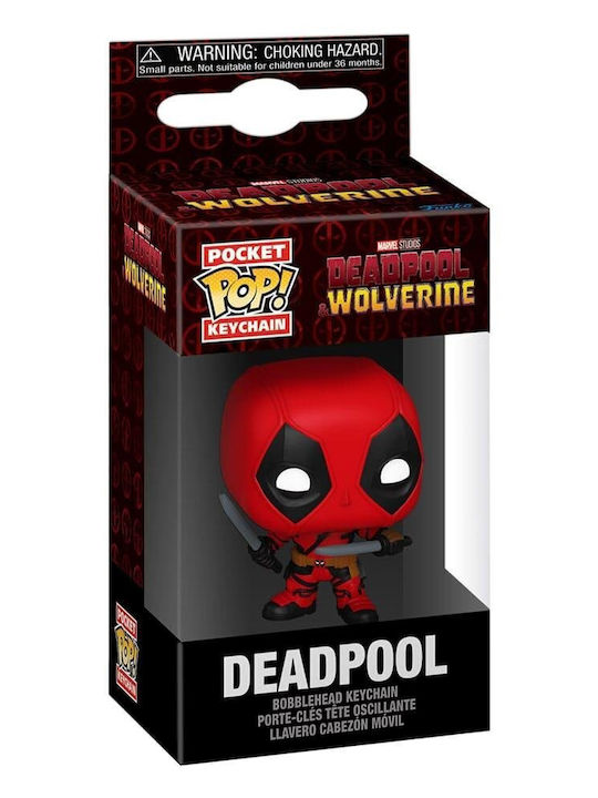 Funko Pocket Pop! Marvel: Deadpool & Wolverine - Deadpool Bobble Head Vinyl Figure Keychain
