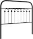 vidaXL Metallic Bed Headboard Black 105x100cm