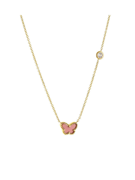 Kritsimis Gold Chain Kids Necklaces Butterfly 9K 32TK5502