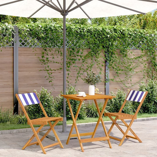 Garten- und Outdoor-Möbelsets für kleinen Raum 3 Stück Blau/Weiß