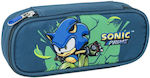 Sonic Fabric Blue Pencil Case with 1 Compartment