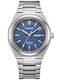 Citizen Herrenuhr 40mm Chronograph Batterie mit Silber Metallarmband