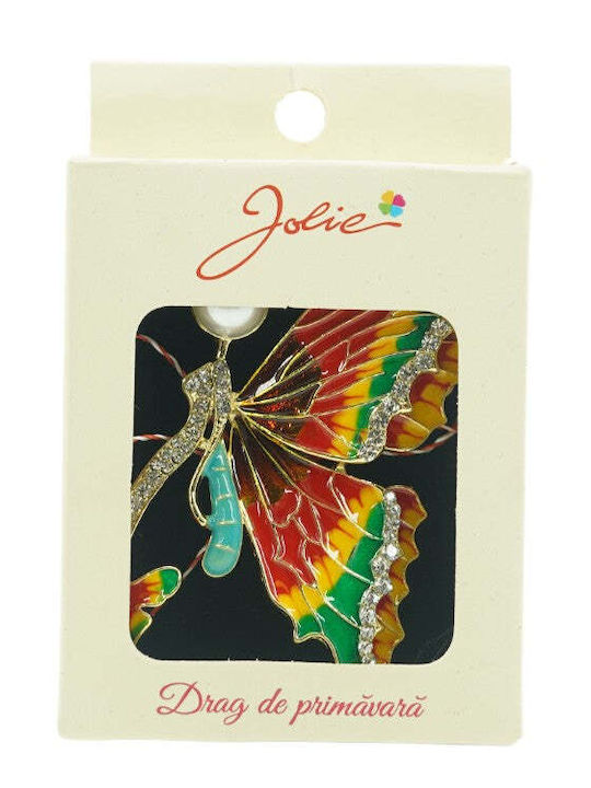 Multicolored Butterfly Brooch