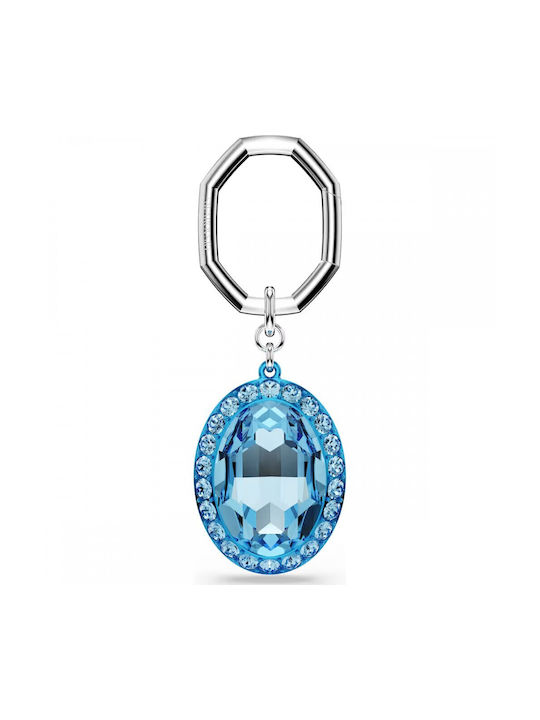 Swarovski Oval Cut Keychain Blue Finish Various Metals 5666644