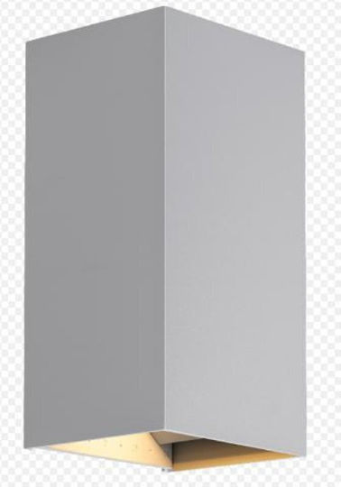 Fos me Επιτοίχια Εξωτερική Πλαφονιέρα LED 20W με Ρυθμιζόμενο Λευκό Φως Διπλής Δέσμης