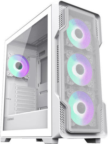 GameMax Siege Gaming Voller Turm Computergehäuse mit RGB-Beleuchtung Weiß