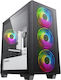 GameMax Aero Mini Gaming Midi Tower Computer Case with Window Panel and RGB Lighting Black