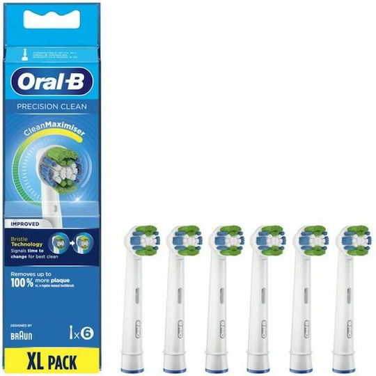 Capete de înlocuire pentru periuțele de dinți electrice Oral-b Precision Clean Cleanmaximiser, pachet XL, 6 bucăți