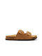 Famous Shoes Suede Women's Sandals Khaki