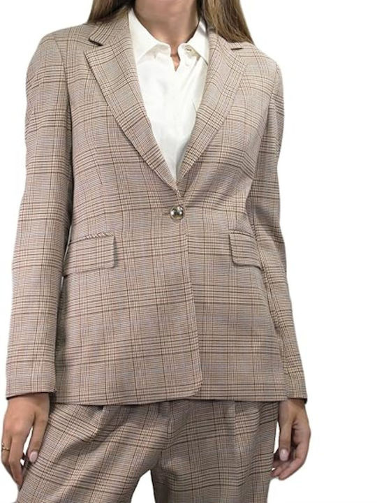 Liu Jo Lang Damen Blazer Braun